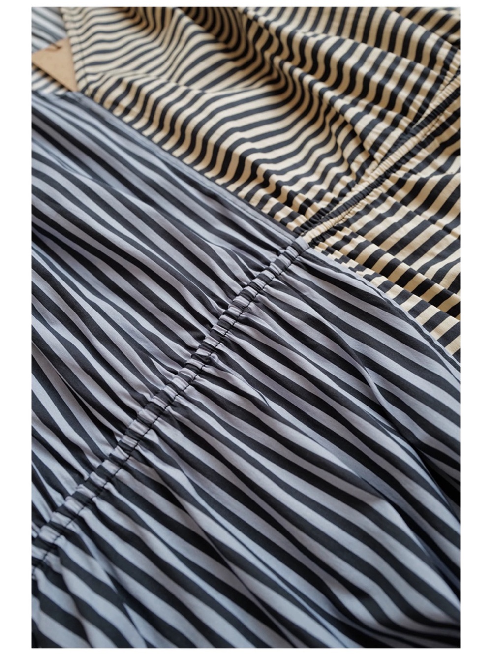 NO.6 Leigh Midi Dress - Stripe Combo Blue Black White Causal Cotton, S - Picture 6 of 10